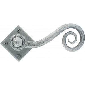 From The Anvil - Pewter Monkeytail Lever On Rose Set (Diamond) 33612