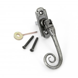 From The Anvil - Pewter Monkeytail Espagnolette Fastener - Left Hand - 33620