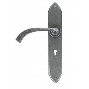 From The Anvil - Pewter Gothic Curved Sprung Lever Lock Set 33634
