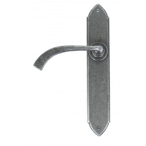 From The Anvil - Pewter Gothic Curved Sprung Lever Latch Set 33635