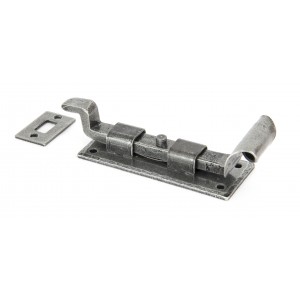 From The Anvil - Pewter 4" Cranked Door Bolt 33659