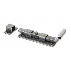 From The Anvil - Pewter 4" Straight Door Bolt 33660