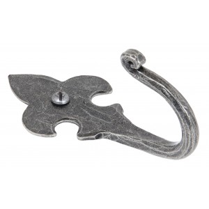 From The Anvil - Pewter Fleur-De-Lys Coat Hook 33722