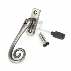 From The Anvil - Antique Pewter Slim Monkeytail Espagnolette Fastener - Right Hand - 33728