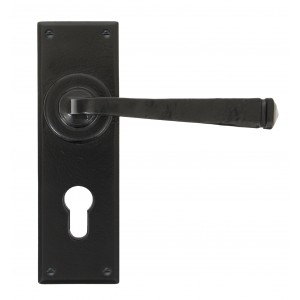 From The Anvil - Black Avon Euro Lever Lock Set 33826
