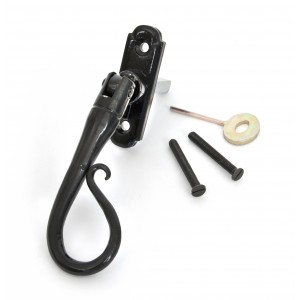 From The Anvil - Black Shepherds Crook Espagnolette Fastener - Right Hand - 33957