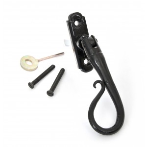 From The Anvil - Black Shepherds Crook Espagnolette Fastener - Left Hand - 33958