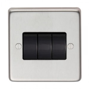 From The Anvil - Stainless Steel Triple 10 Amp Switch 34202/1