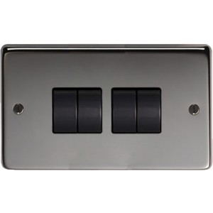 From The Anvil - Brushed Nickel Quad 10 Amp Switch 34203
