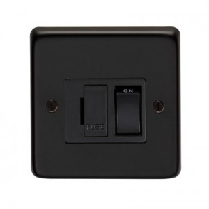 From The Anvil - Matt Black 13 Amp Fused Switch 34208/2