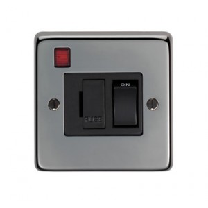 From The Anvil - Brushed Nickel 13 Amp Fused Switch + Neon 34209