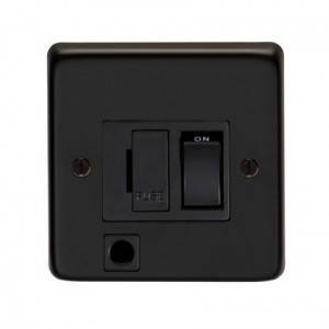 From The Anvil - Matt Black 13 Amp Switched Fuse + Flex 34210/2