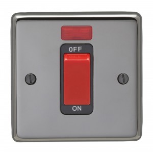 From The Anvil - Brushed Nickel Single Plate Cooker Switch 34212