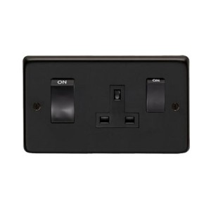 From The Anvil - Matt Black 45 Amp Switch & Socket 34226/2