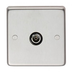 From The Anvil - Stainless Steel Single TV Socket 34229/1