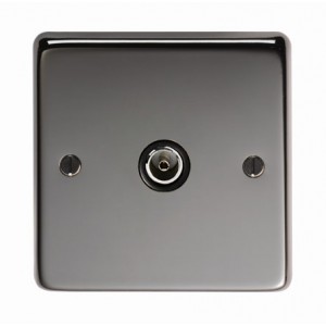 From The Anvil - Brushed Nickel Single TV Socket 34229