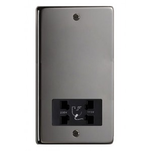 From The Anvil - Brushed Nickel Dual Volt Shaver Socket 34232