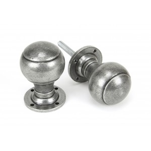 From The Anvil - Pewter Regency Mortice/Rim Knob Set 45156