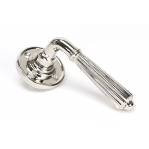 From The Anvil - Polished Nickel Hinton Lever on Rose Set 45321