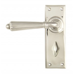 From The Anvil - Polished Nickel Hinton Lever Bathroom Set 45324