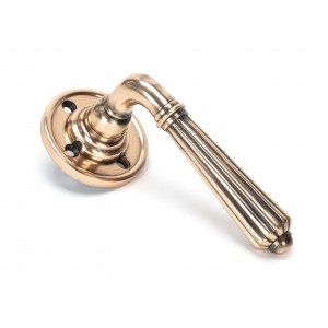 From The Anvil - Polished Bronze Hinton Lever on Rose Set 45333