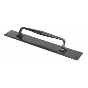 From The Anvil - Aged Bronze 425mm Art Deco Pull Handle on Backplate 45377