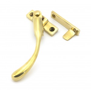 From The Anvil - Polished Brass Night Vent Locking Peardrop Fastener - Left Hand - 45396
