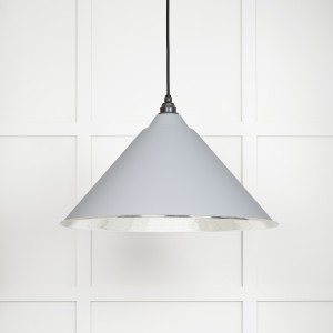 From The Anvil - Hammered Nickel Hockley Pendant in Birch 45433BI