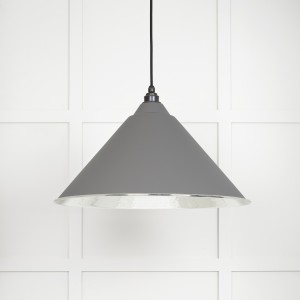 From The Anvil - Hammered Nickel Hockley Pendant in Bluff 45433BL