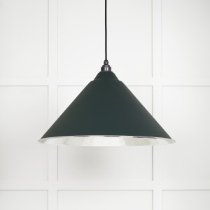 From The Anvil - Hammered Nickel Hockley Pendant in Dingle 45433DI