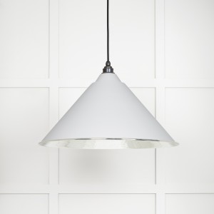From The Anvil - Hammered Nickel Hockley Pendant in Flock 45433F