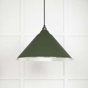 From The Anvil - Hammered Nickel Hockley Pendant in Heath 45433H