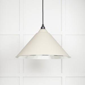 From The Anvil - Hammered Nickel Hockley Pendant in Teasel 45433TE