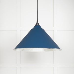 From The Anvil - Hammered Nickel Hockley Pendant in Upstream 45433U