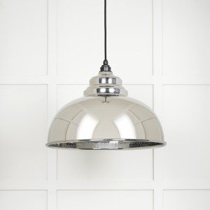 From The Anvil - Hammered Nickel Harborne Pendant 45472