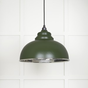 From The Anvil - Hammered Nickel Harborne Pendant in Heath 45472H