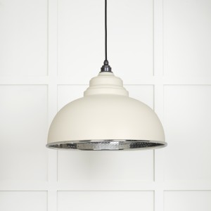 From The Anvil - Hammered Nickel Harborne Pendant in Teasel 45472TE