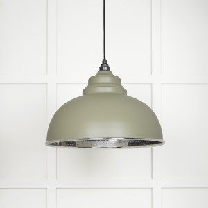 From The Anvil - Hammered Nickel Harborne Pendant in Tump 45472TU