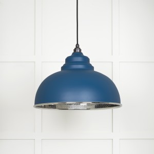 From The Anvil - Hammered Nickel Harborne Pendant in Upstream 45472U