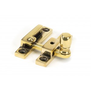 From The Anvil - Aged Brass Mushroom Quadrant Fastener - Narrow 45481