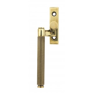 From The Anvil - Aged Brass Brompton Espagnolette Fastener - Left Hand - 45503
