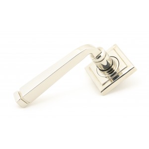 From The Anvil - Polished Nickel Avon Round Lever On Rose Set (Square) 45622 
