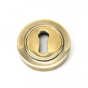 From The Anvil - Aged Brass Round Escutcheon (Plain) 45683