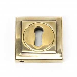 From The Anvil - Aged Brass Round Escutcheon (Square) 45686