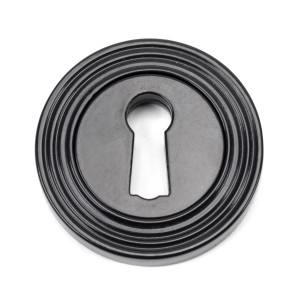From The Anvil - Black Round Escutcheon (Beehive Rose) 45697