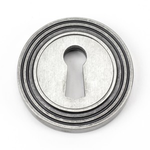 From The Anvil - Pewter Round Escutcheon (Beehive Rose) 45705