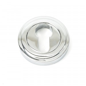 From The Anvil - Polished Chrome Round Euro Escutcheon (Plain) 45711