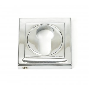 From The Anvil - Polished Chrome Round Euro Escutcheon (Square) 45714