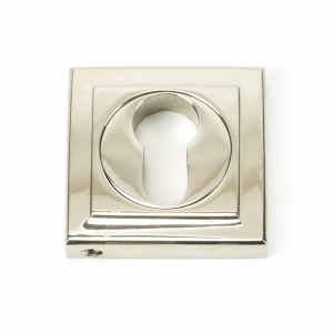 From The Anvil - Polished Nickel Round Euro Escutcheon (Square) 45718