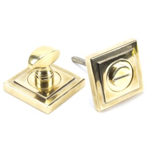 From The Anvil - Aged Brass Round Thumbturn Set (Square) 45734